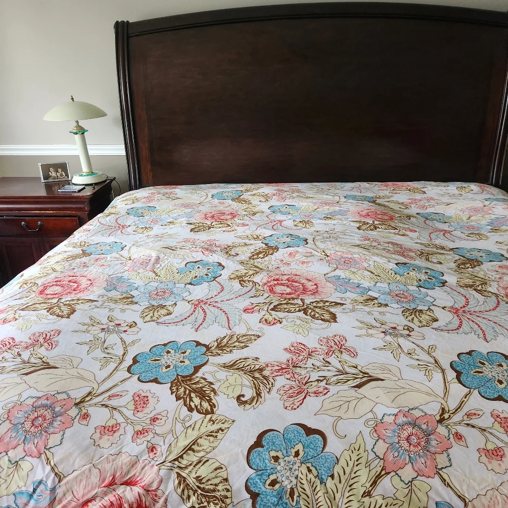 VAULIA Duvet Cover King Size Floral Home Bedding Colorful Reversible 102 x 89
